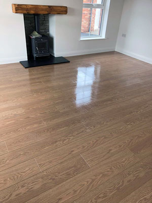 Living Room after a deep clean, mop and vacuuming